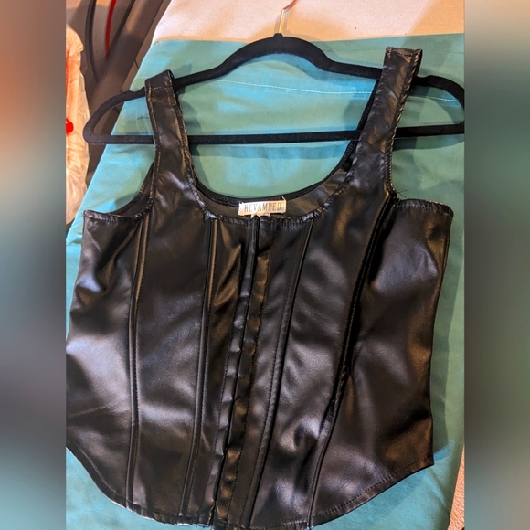 Sirens Faux Leather Bustier Top - Picture 5 of 5